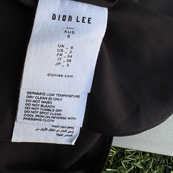 Dion Lee Rivet Detail Cowl Neck Satin Dress Black Size 2 - Picture 16 of 16